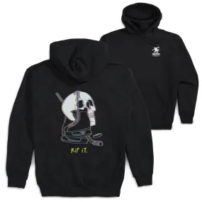 Hockey Hooded Sweatshirt - Rip It (Back Design) 